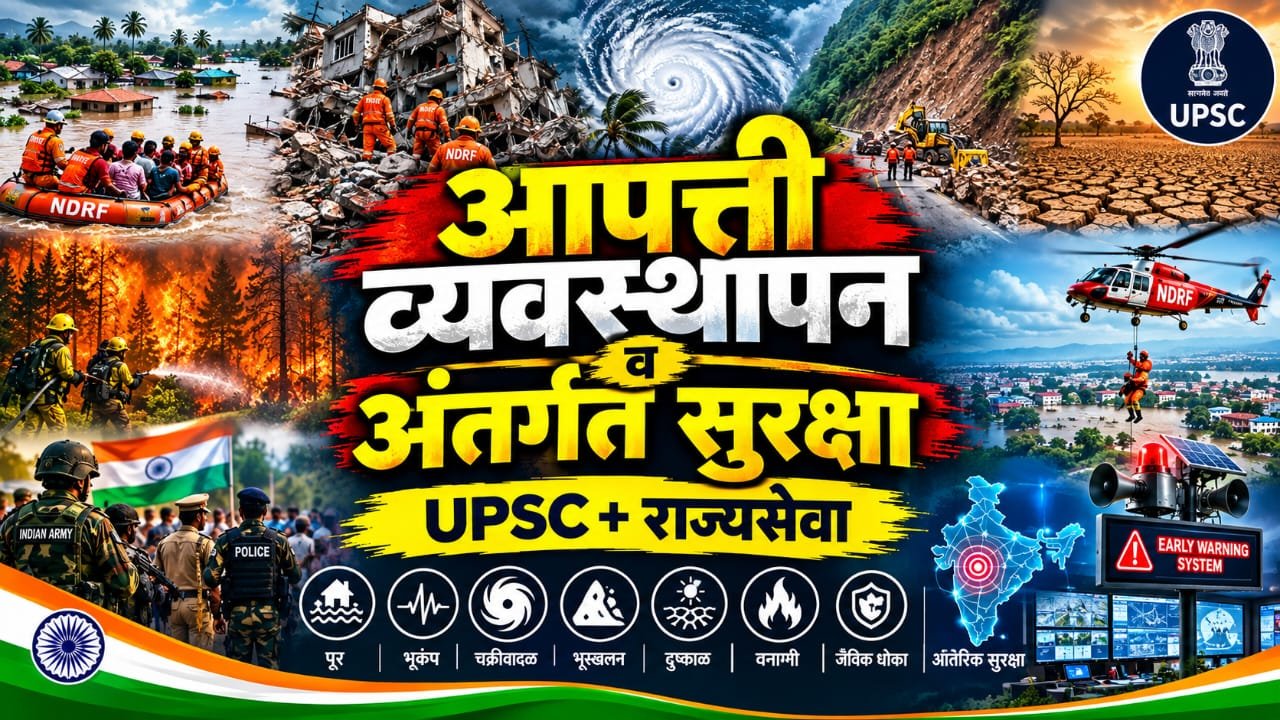 Desaster management राज्यसेवा व UPSC